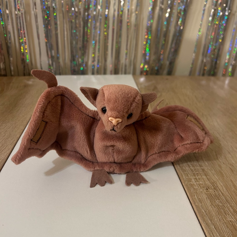 Ty Beanie Baby - Batty (Brown) 4th Generation Hang Tag - GREAT CONDITION